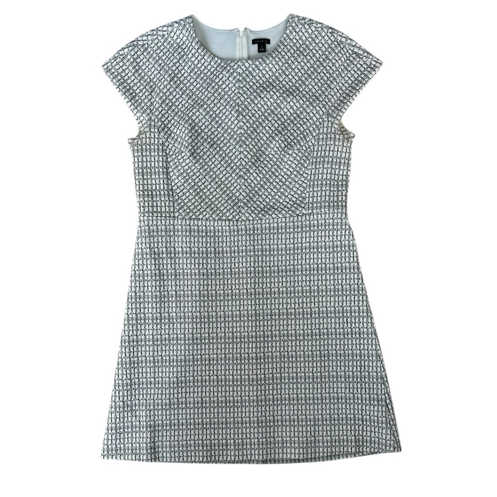 Ann Taylor Silver Gray Tweed Mini Dress